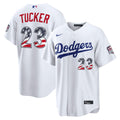Fourth of July Los Angeles Dodgers Kyle Tucker | Nike White USA 250 Stadium Jersey