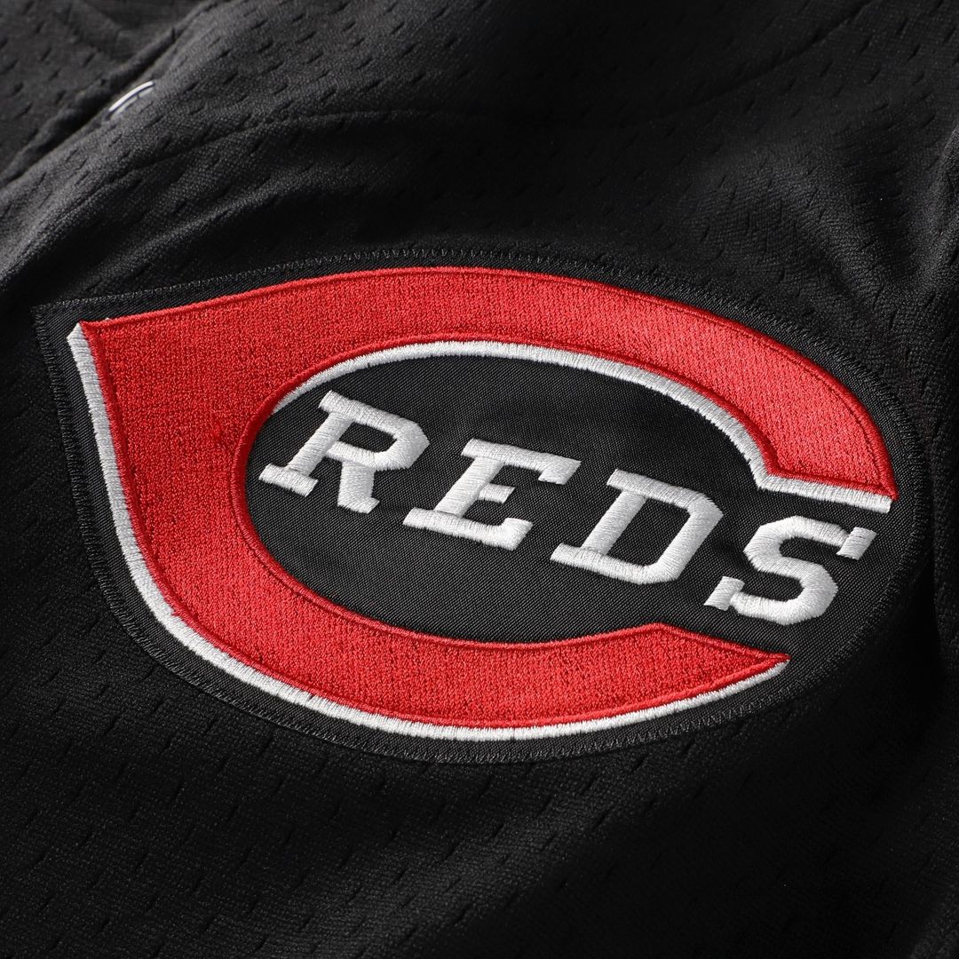Cincinnati Reds Barry Larkin | Mitchell & Ness Red Throwback Cooperstown Mesh Batting Practice Jersey