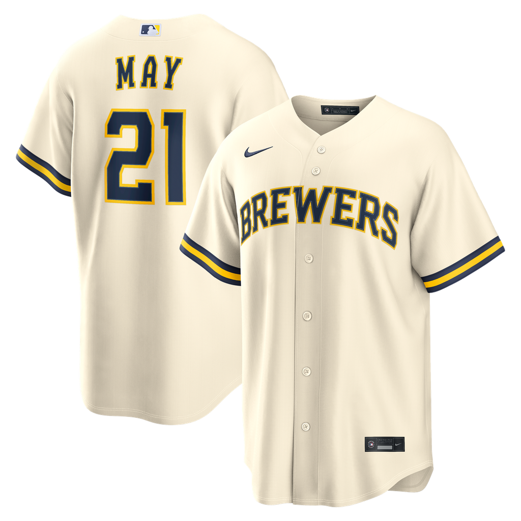 Milwaukee Brewers Dustin May | Nike Cream Home Replica Jersey