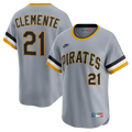 Pittsburgh Pirates Roberto Clemente | Nike Gray Throwback Cooperstown Collection Limited Jersey