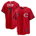 Cincinnati Reds Spencer Steer | Nike Red 2026 City Connect Stadium Jersey