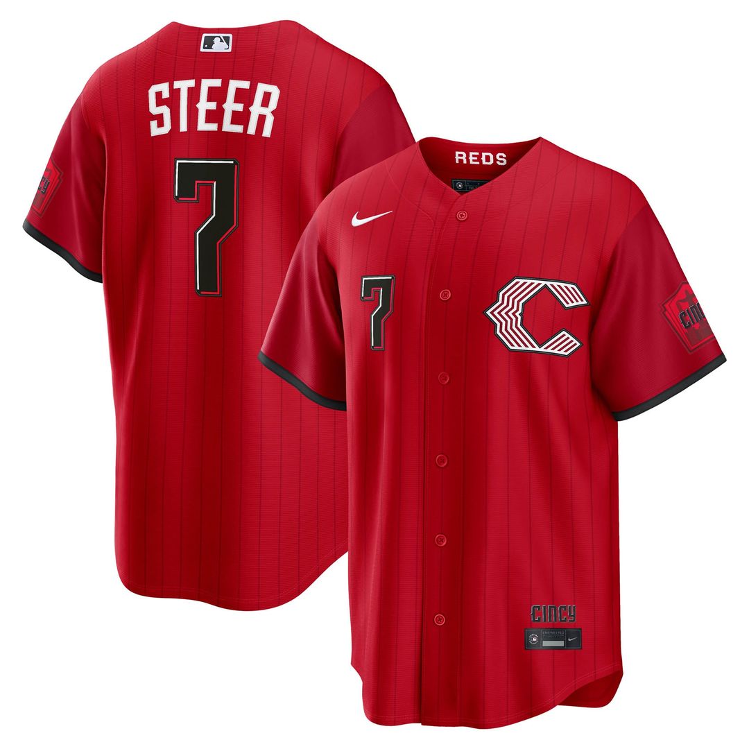 Cincinnati Reds Spencer Steer | Nike Red 2026 City Connect Stadium Jersey