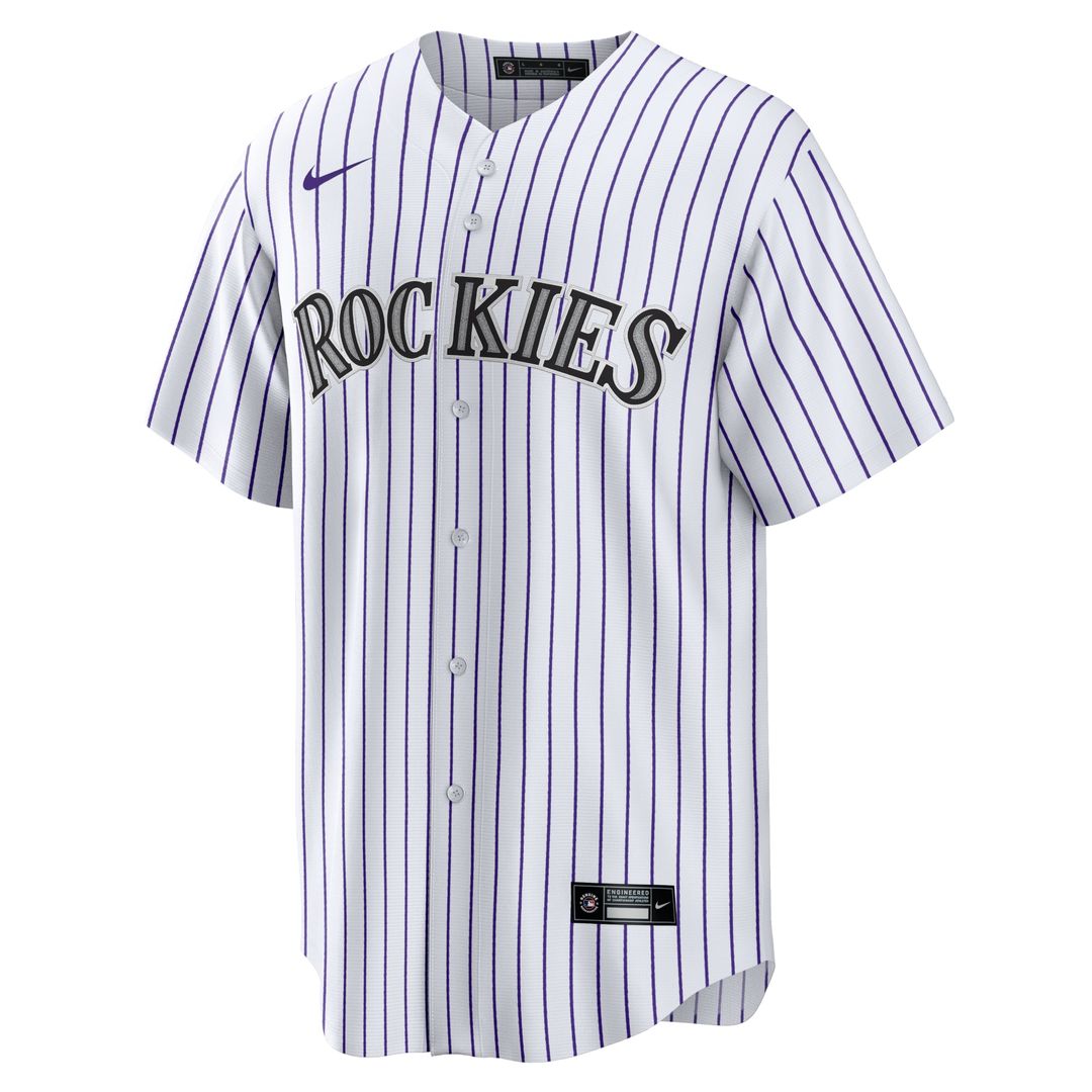 Colorado Rockies Kris Bryant | Nike White/Purple Replica Player Jersey