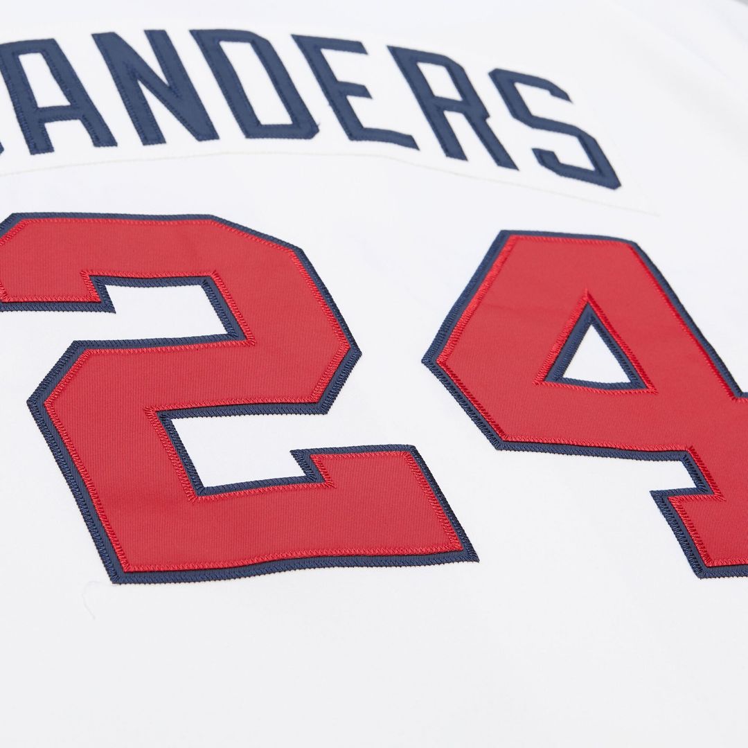 Atlanta Braves Deion Sanders | Mitchell & Ness White Cooperstown Collection 1992 Authentic Jersey