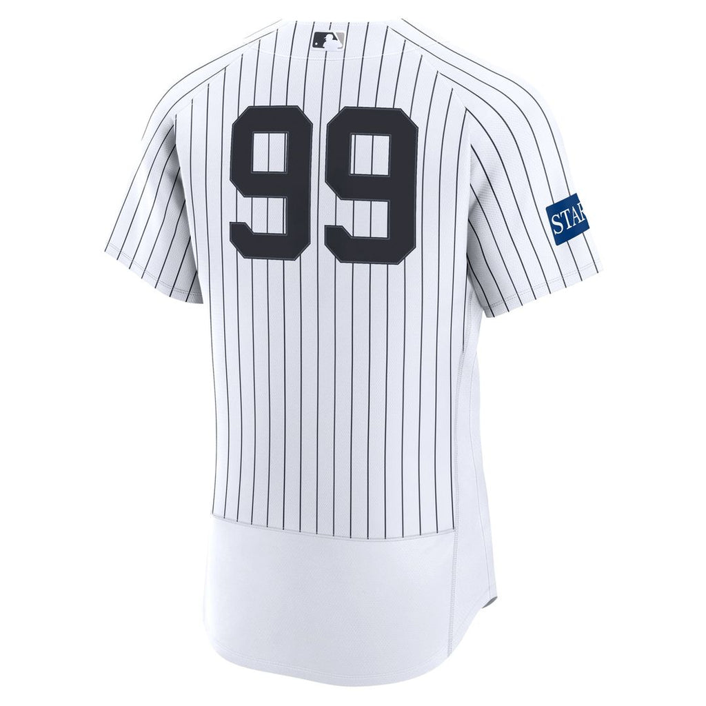 New York Yankees Aaron Judge | Nike White Home Authentic Sponsor Patch Jersey