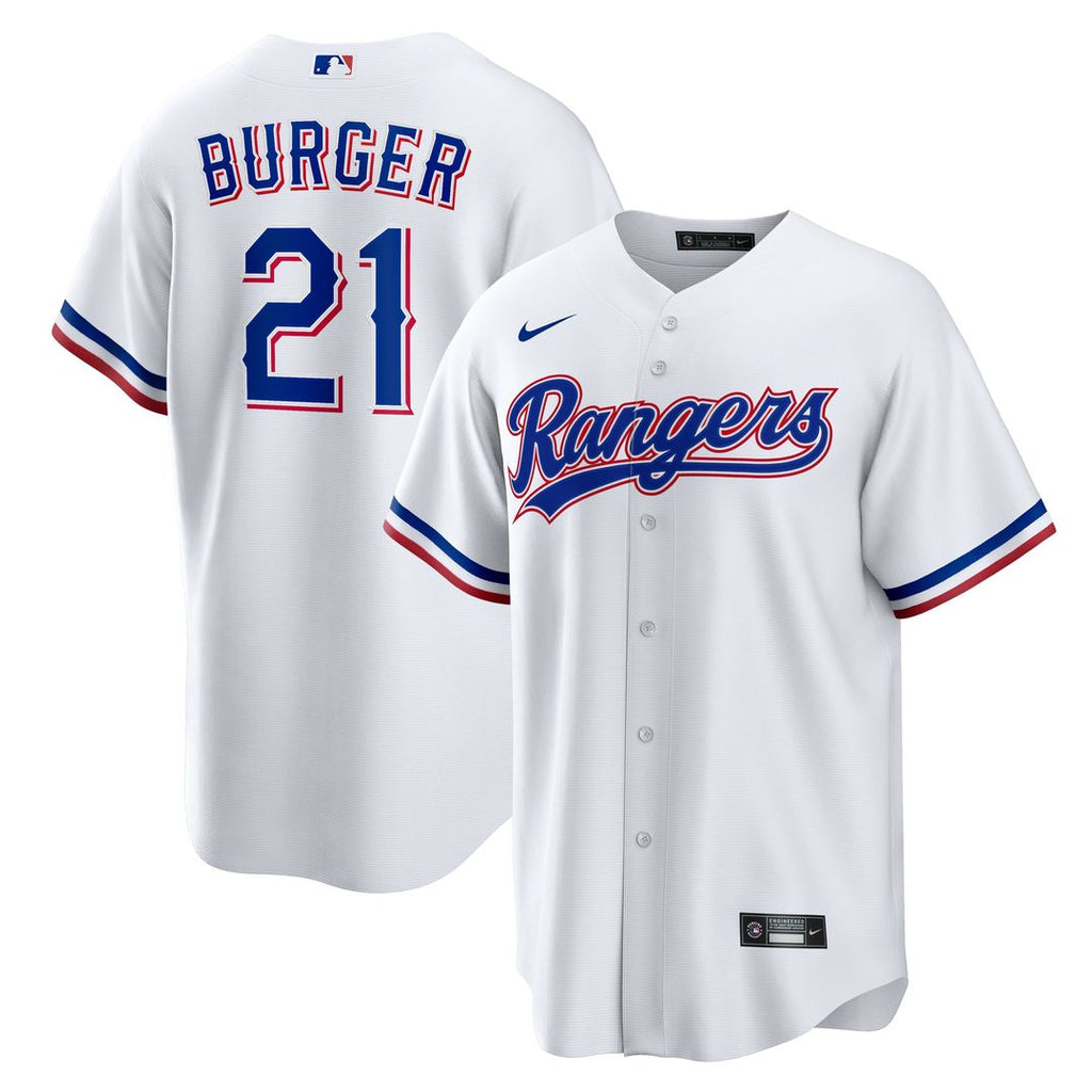 Texas Rangers Jake Burger | Nike White Home Replica Jersey