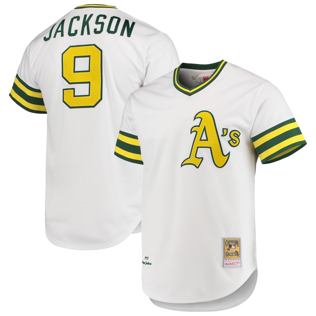 Athletics Reggie Jackson | Mitchell & Ness White 1972 Cooperstown Collection Authentic Jersey
