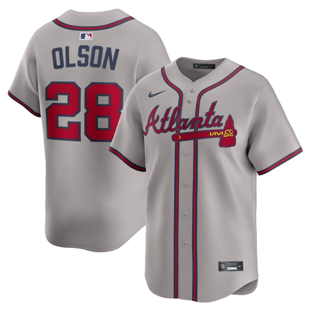 Atlanta Braves Matt Olson | Nike Gray Road Limited Player Jersey