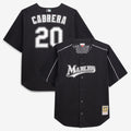Miami Marlins Miguel Cabrera | Mitchell & Ness Black Big & Tall Cooperstown Mesh Batting Practice Jersey