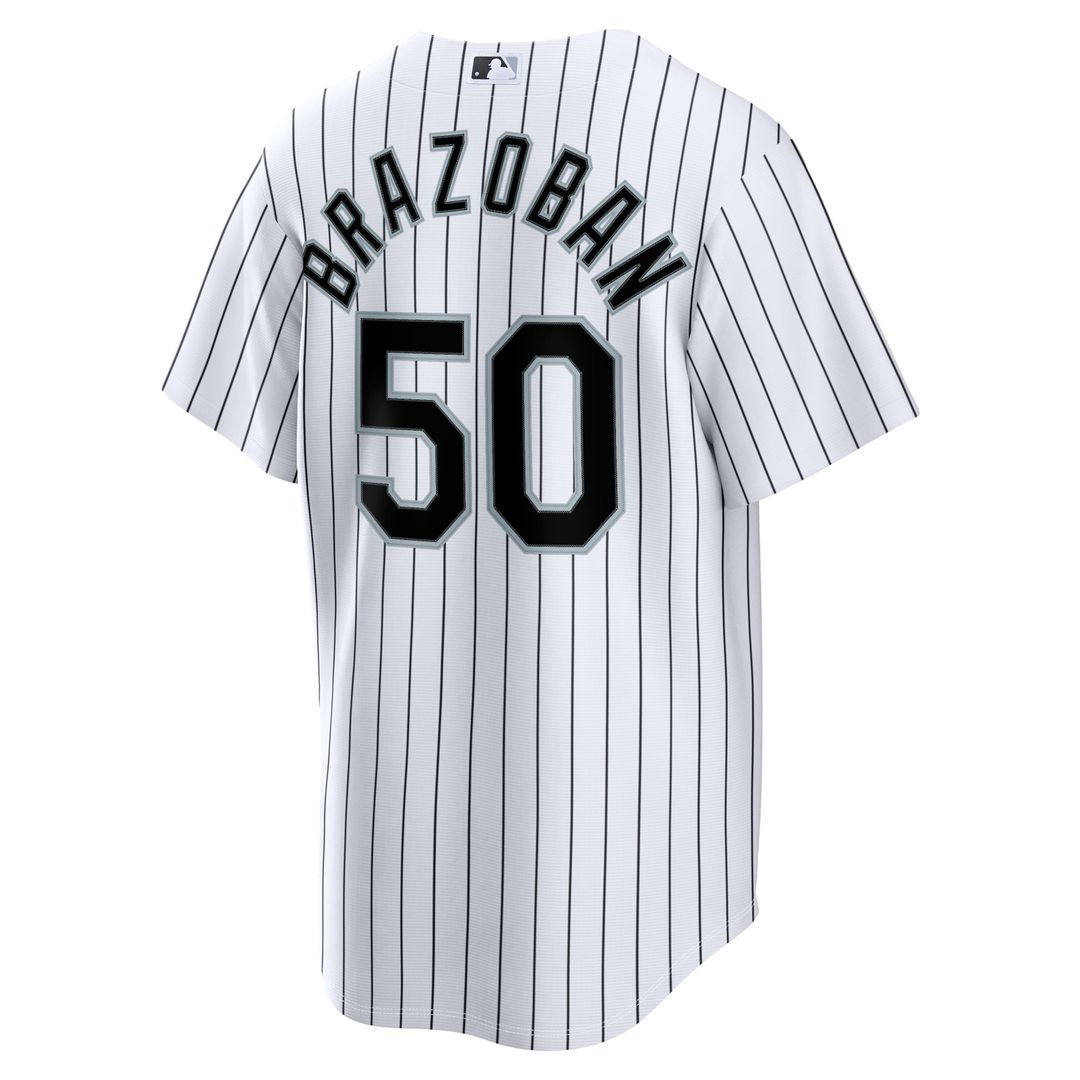 Chicago White Sox Huascar Brazoban | Nike White Home Replica Jersey