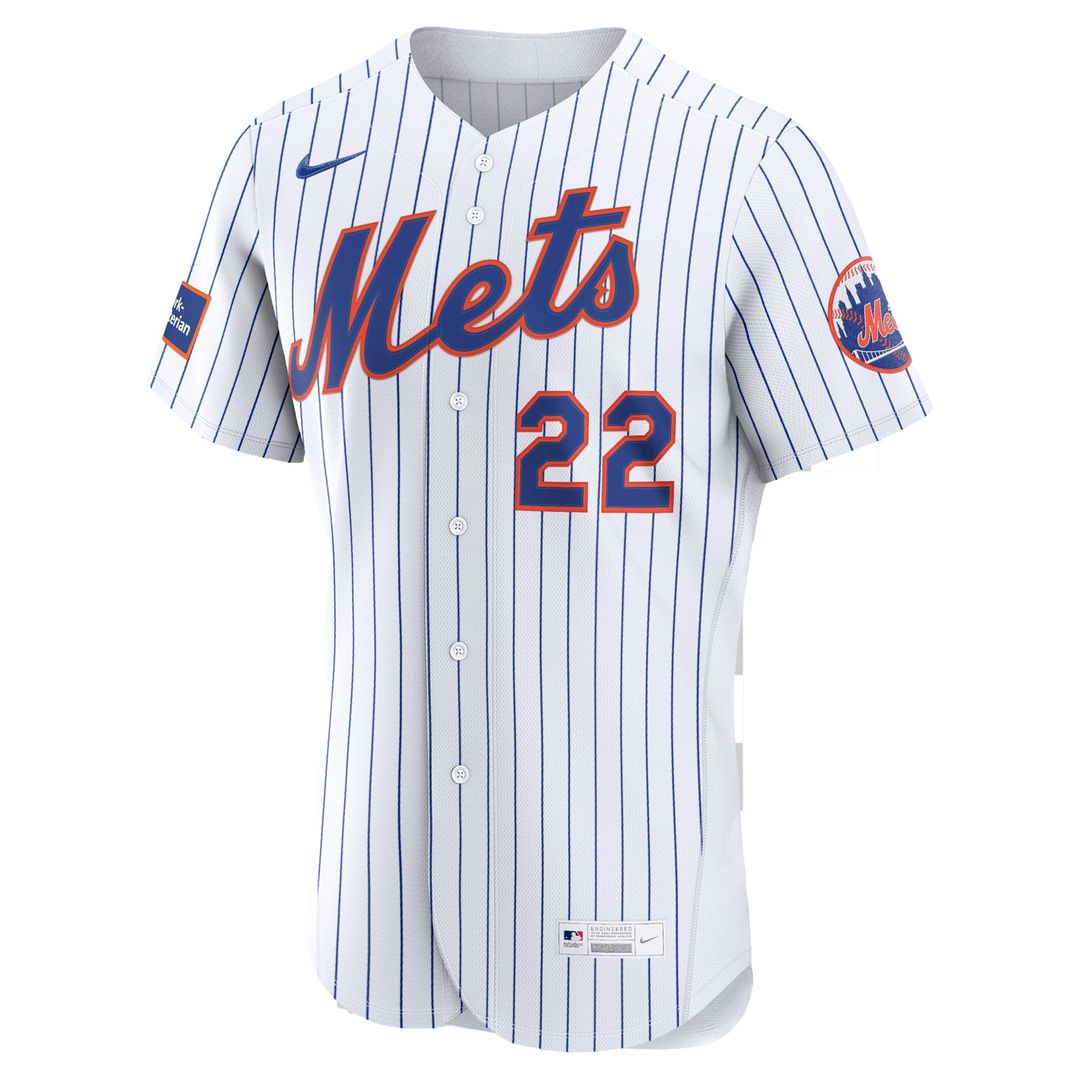 New York Mets Juan Soto | Nike White Home Authentic Sponsor Patch Jersey