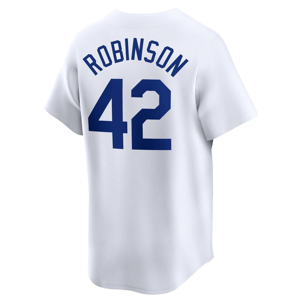 Brooklyn Dodgers Jackie Robinson | Nike White Throwback Cooperstown Collection Limited Jersey