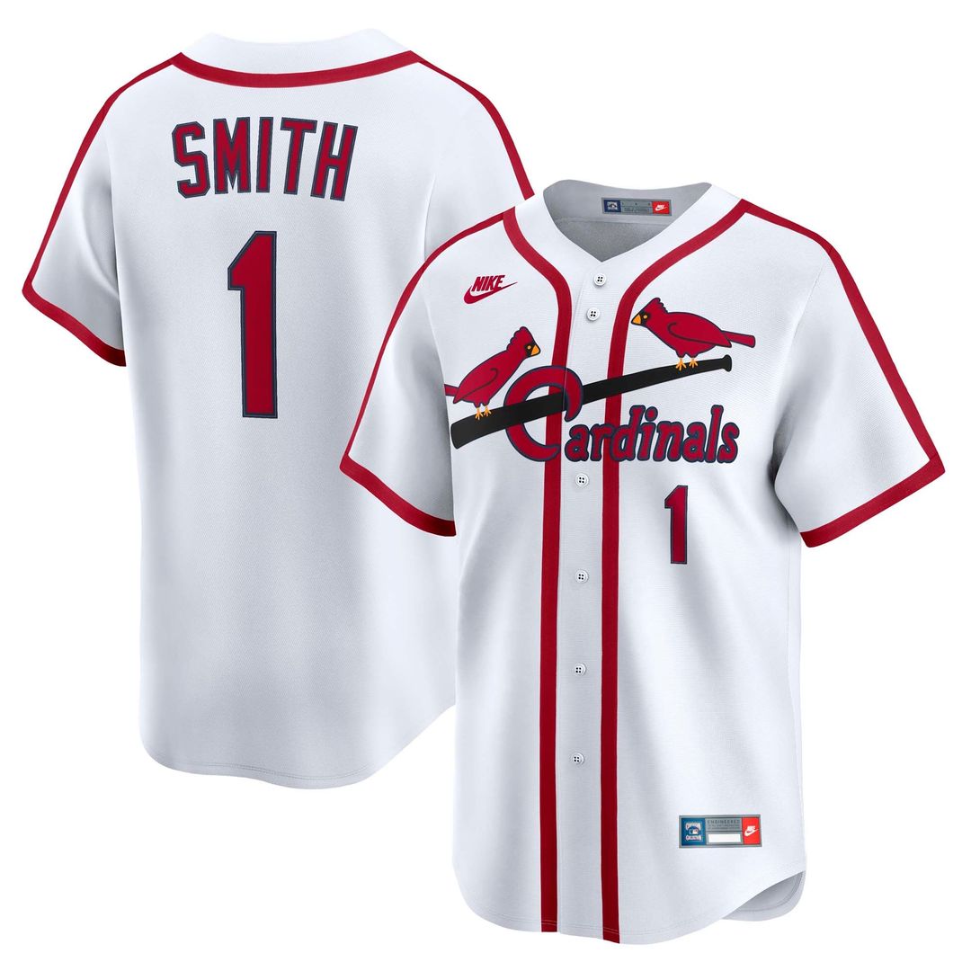 St. Louis Cardinals Ozzie Smith | Nike White Throwback Cooperstown Collection Limited Jersey