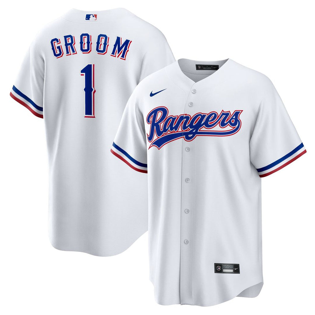 Texas Rangers | Nike White #1 Groom Home Replica Jersey