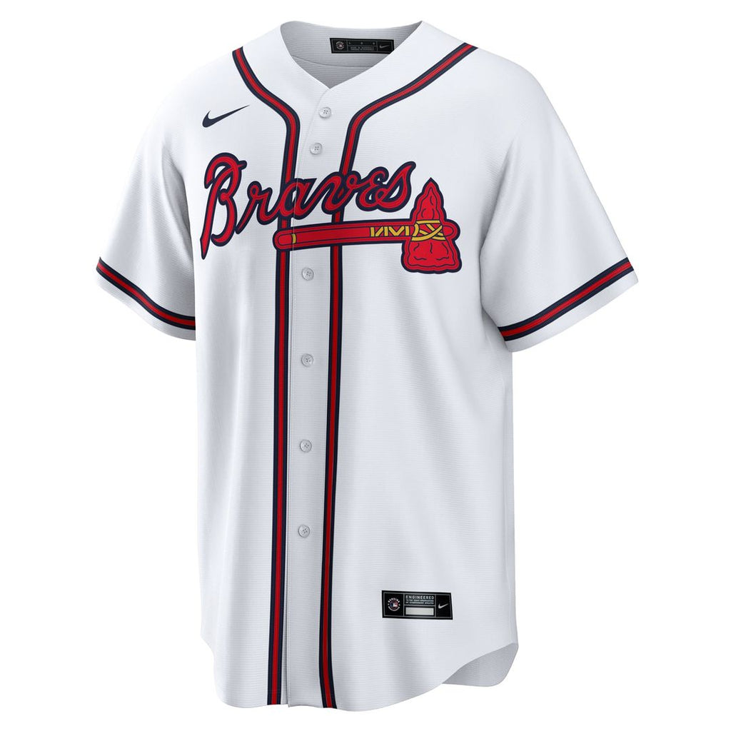 Atlanta Braves #1 Dad | Nike White Home Replica Jersey