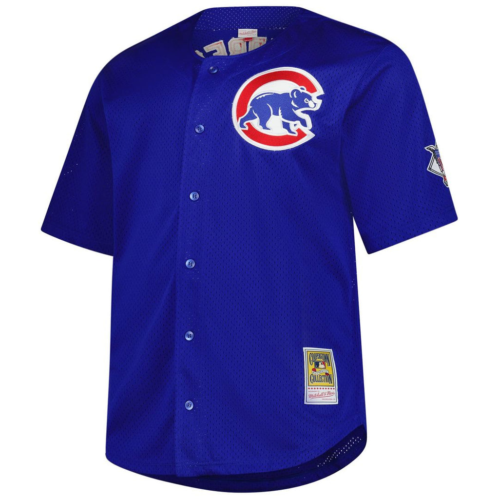 Chicago Cubs Ryne Sandberg | Mitchell & Ness Royal Big & Tall Cooperstown Mesh Batting Practice Jersey