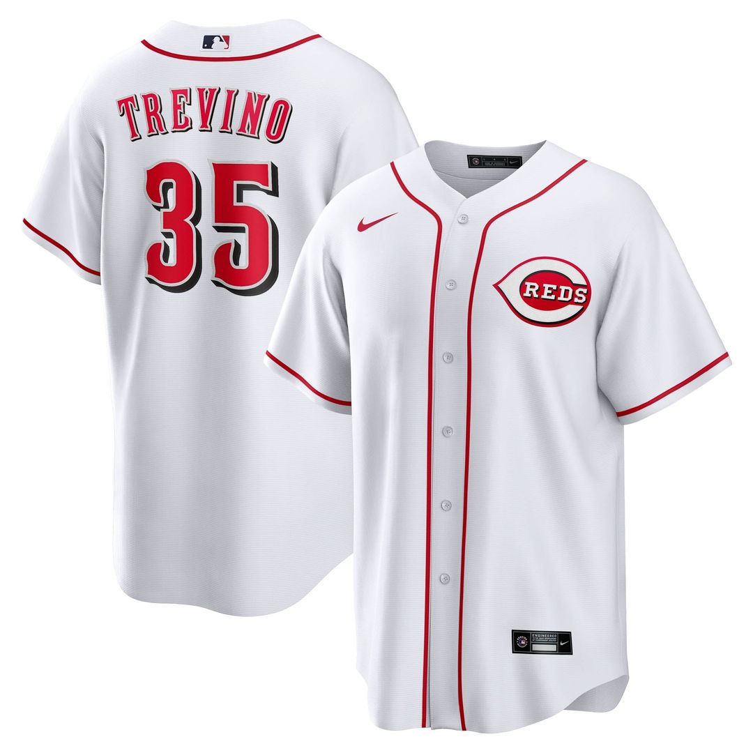 Cincinnati Reds Jose Trevino | Nike White Home Replica Jersey