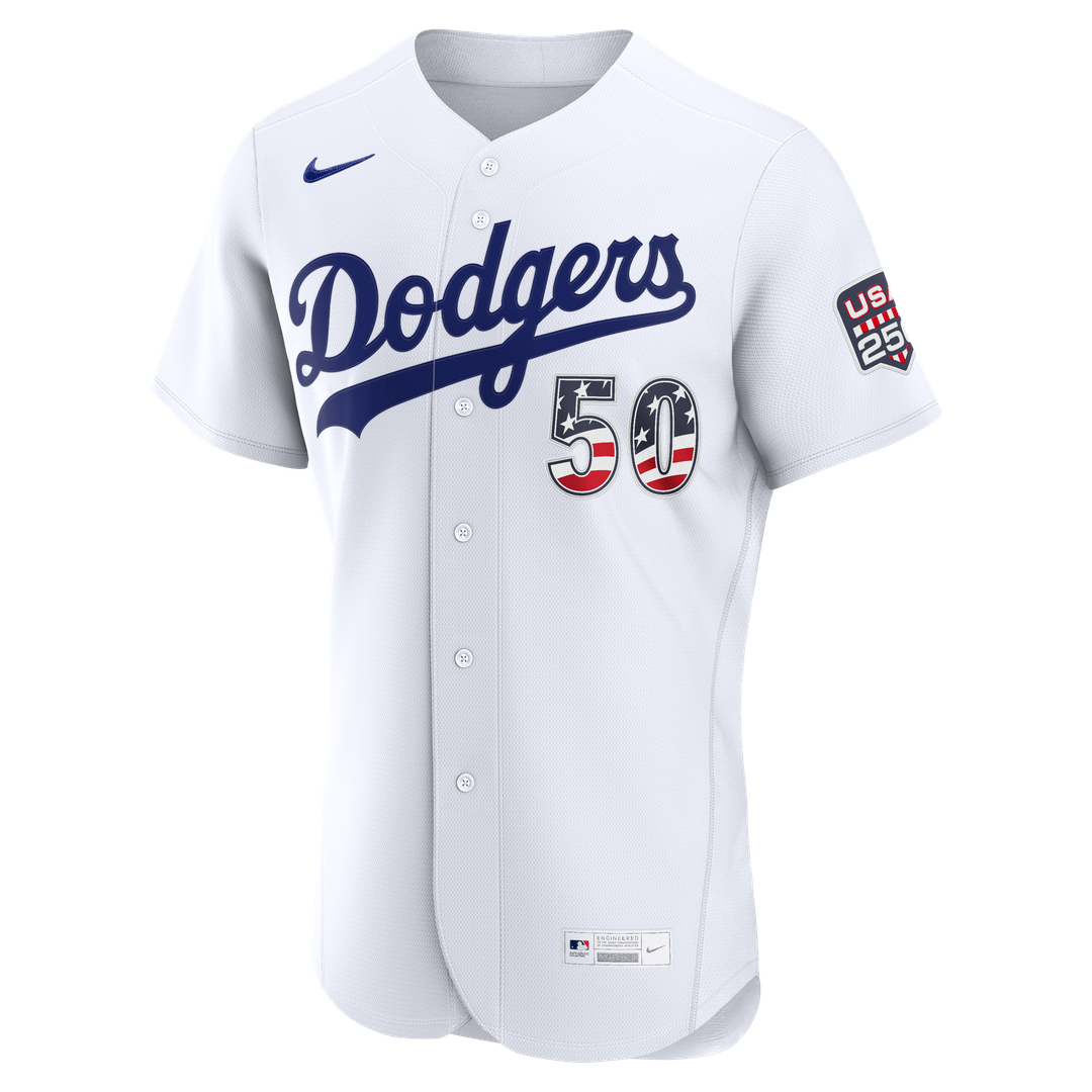 Fourth of July Los Angeles Dodgers Mookie Betts | Nike White USA 250 Authentic Jersey