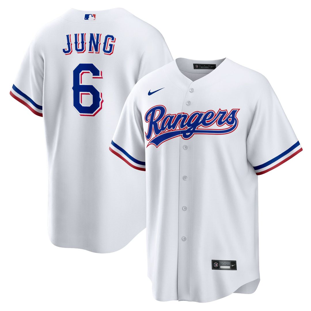 Texas Rangers Josh Jung | Nike White Replica Player Jersey