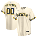 Milwaukee Brewers | Nike Cream Home Replica Custom Jersey
