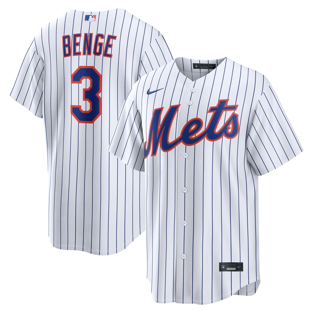 New York Mets Carson Benge | Nike White Home Replica Jersey