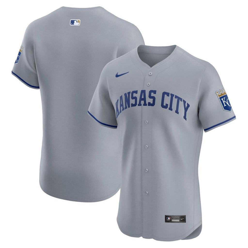 Kansas City Royals | Nike Gray Road Vapor Premier Elite Patch Jersey