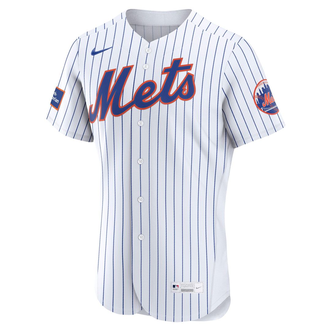 New York Mets | Nike White Home Sponsor Patch Authentic Jersey