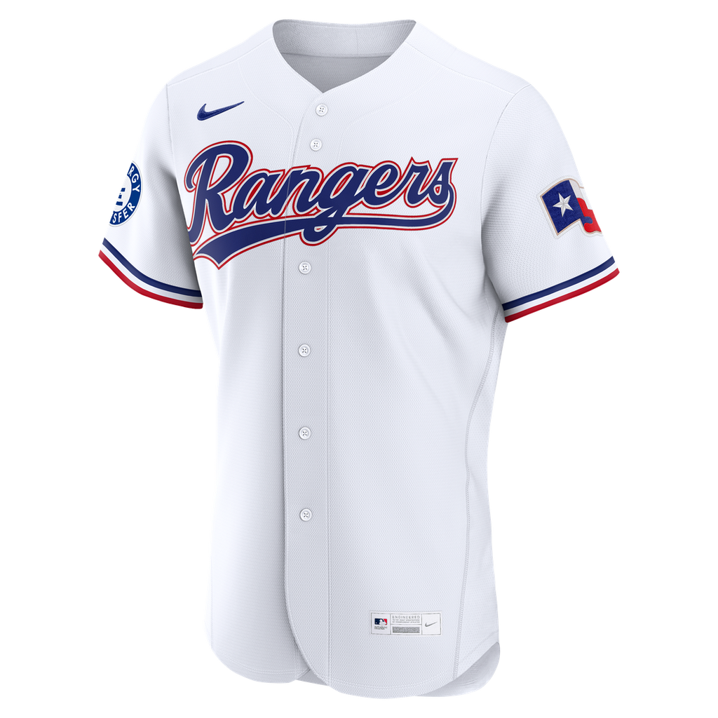 Texas Rangers Corey Seager | Nike White Home Authentic Sponsor Patch Jersey