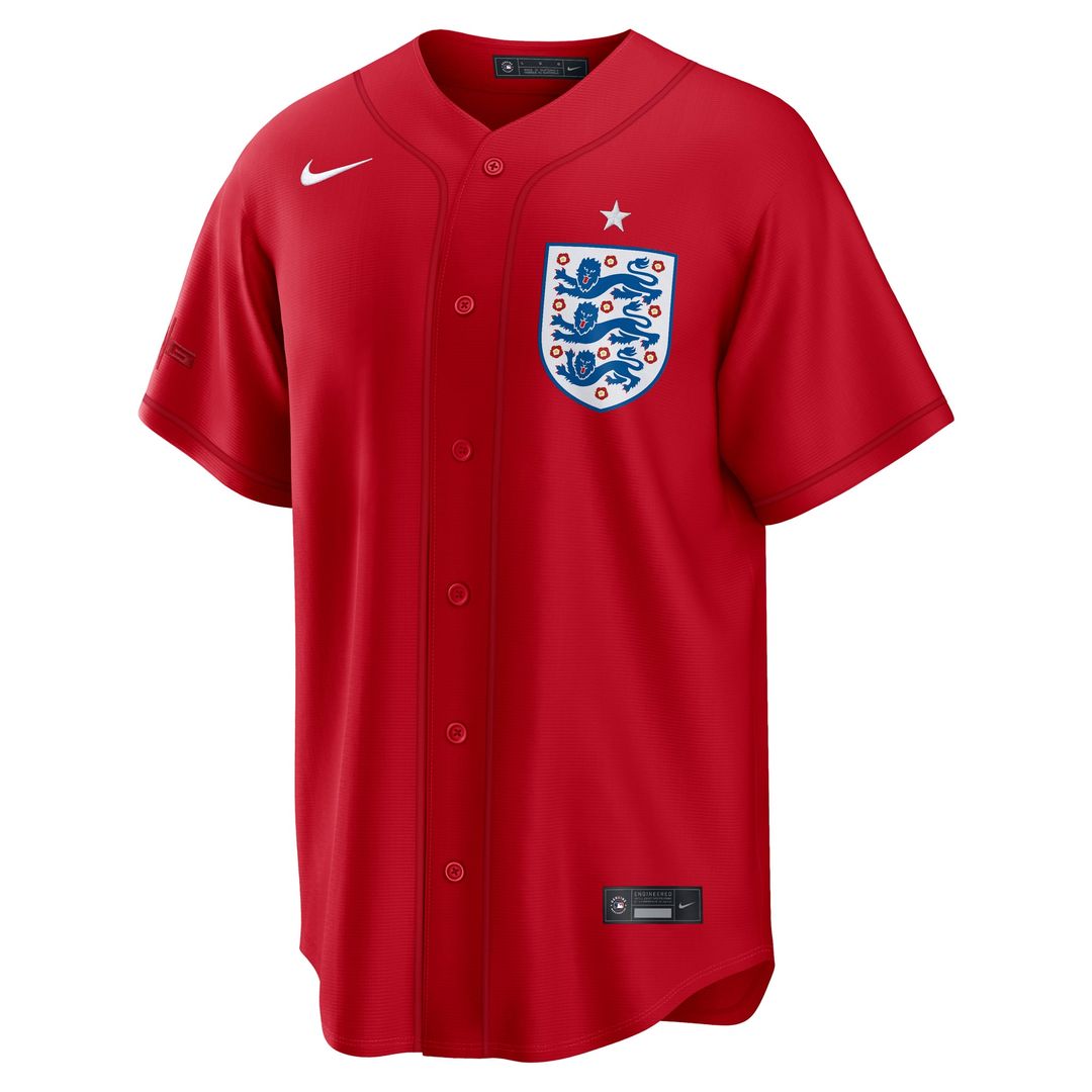 England National Team x MLB | Nike Red Stadium Replica Jersey