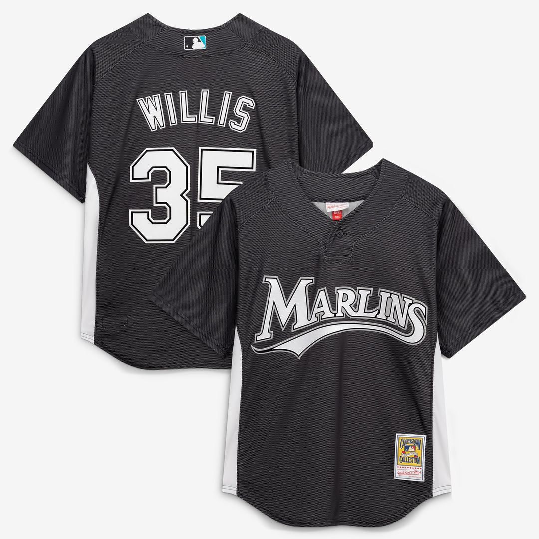 Florida Marlins Dontrelle Willis | Mitchell & Ness Black Authentic Batting Practice Jersey