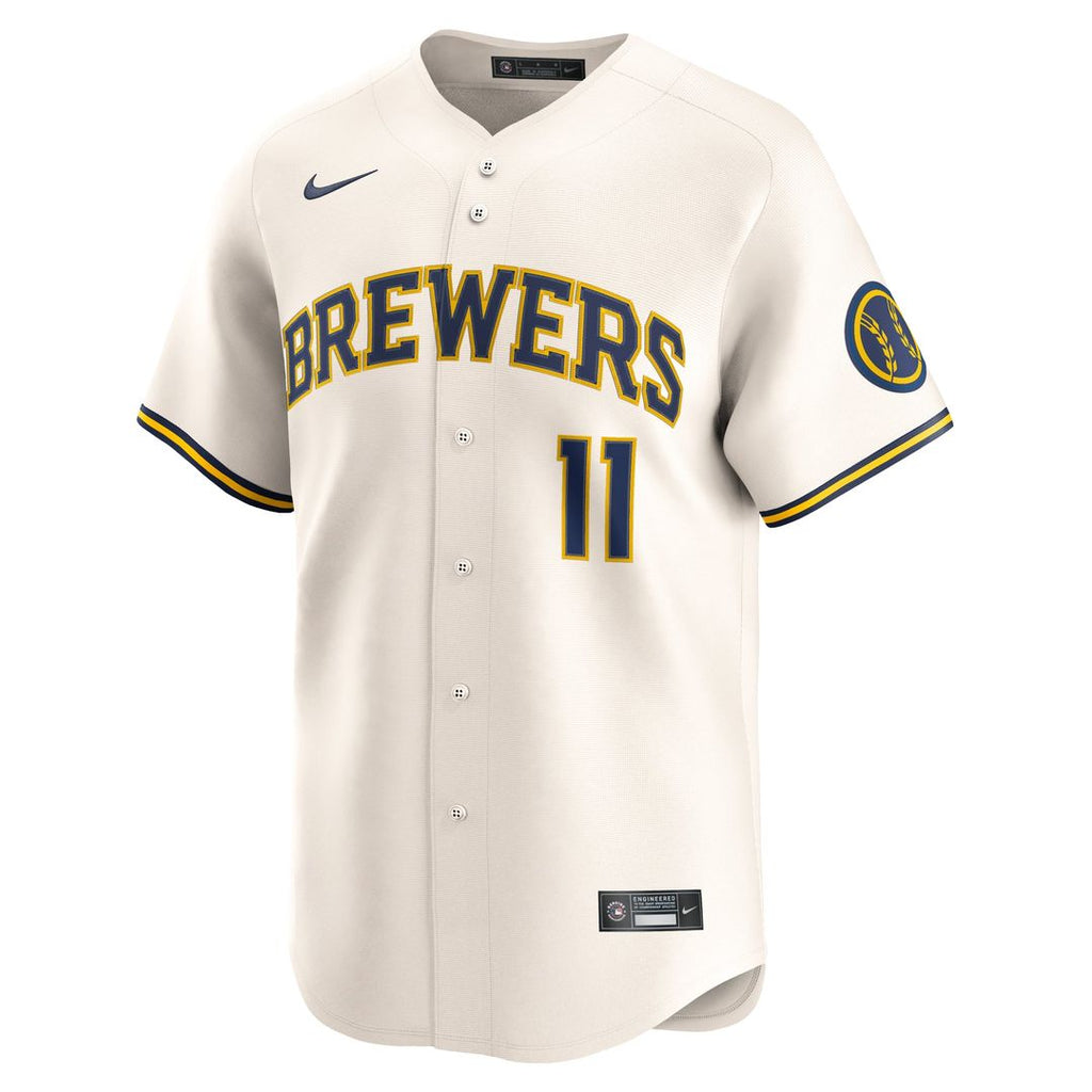 Milwaukee Brewers Jackson Chourio | Nike Cream Home Limited Jersey