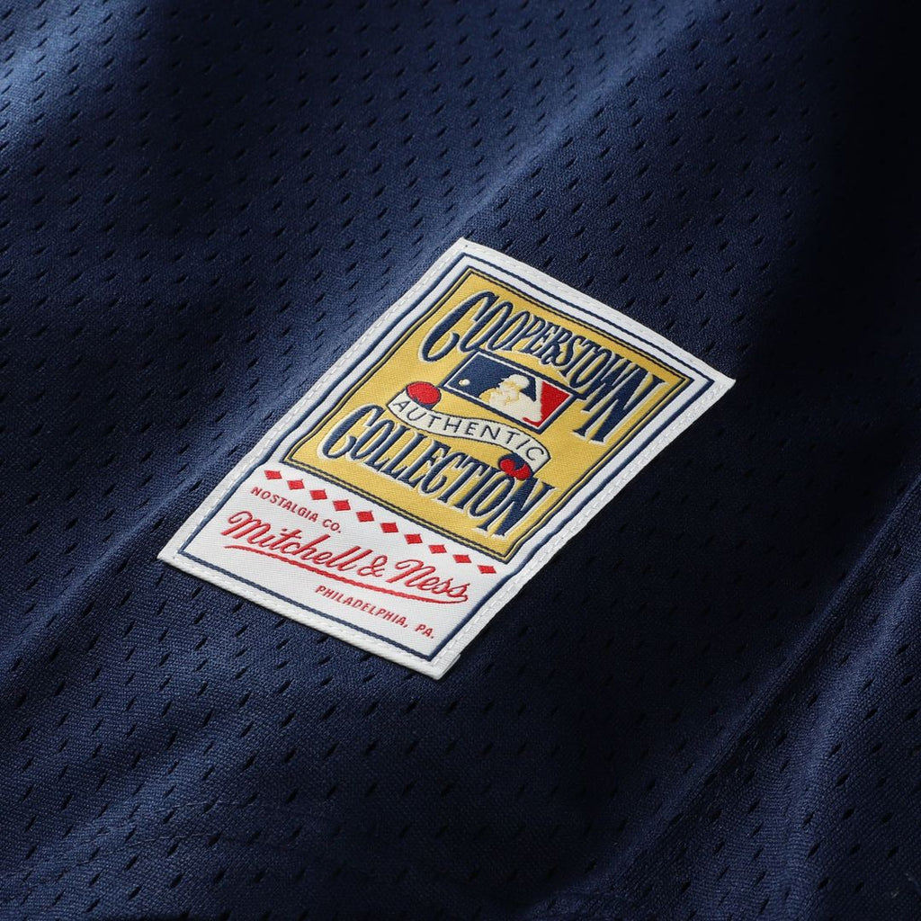 New York Yankees Derek Jeter | Mitchell & Ness Navy Cooperstown Collection Mesh Batting Practice Button-Up Jersey