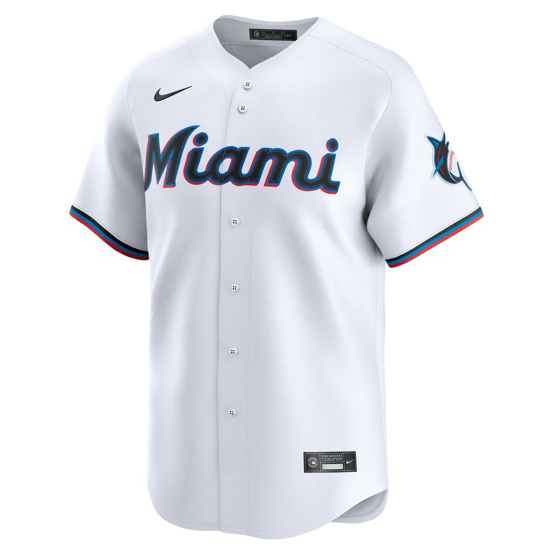 Miami Marlins Sandy Alcantara | Nike White Home Limited Player Jersey
