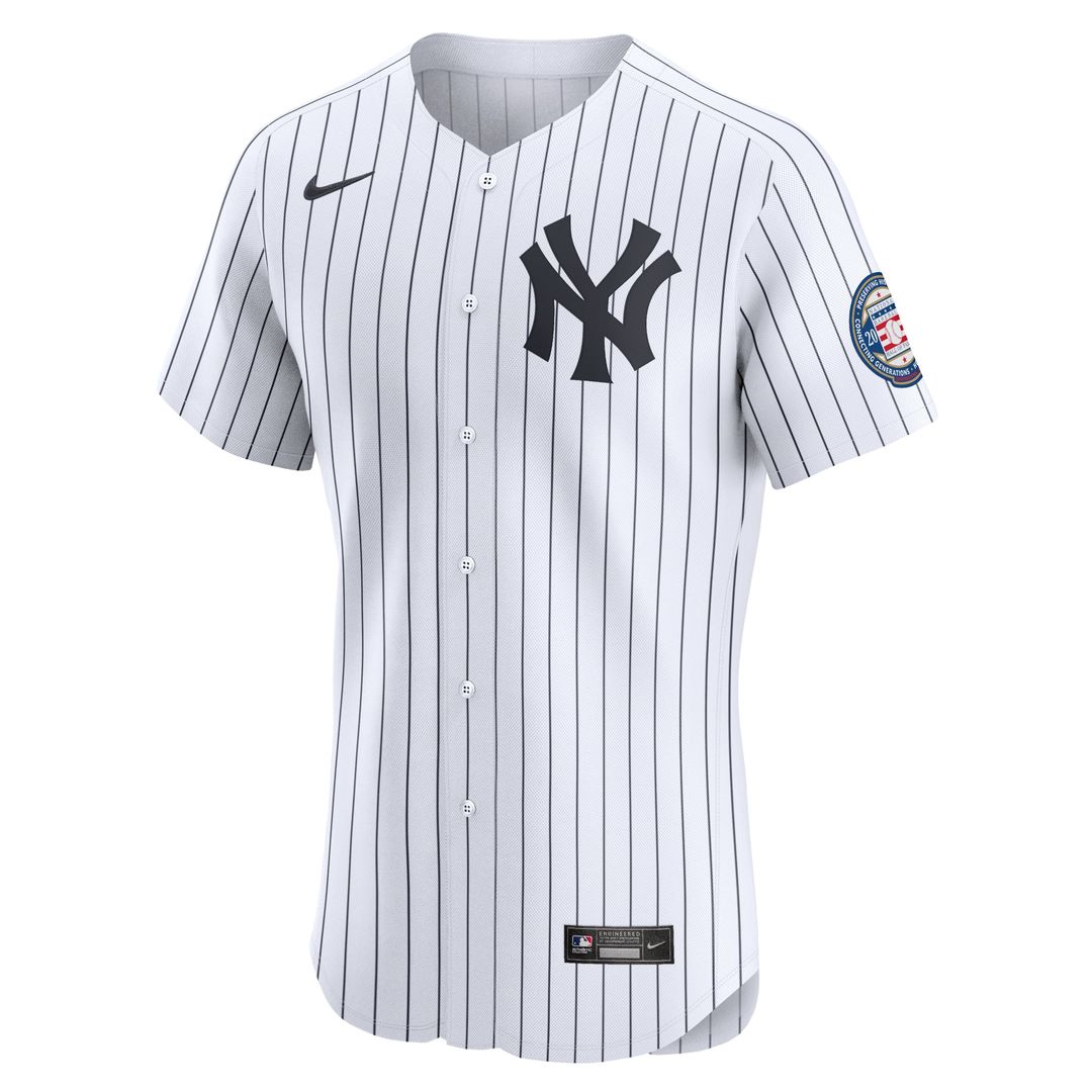 New York Yankees Derek Jeter | Nike White Home 2020 Hall of Fame Induction Patch Elite Player Jersey