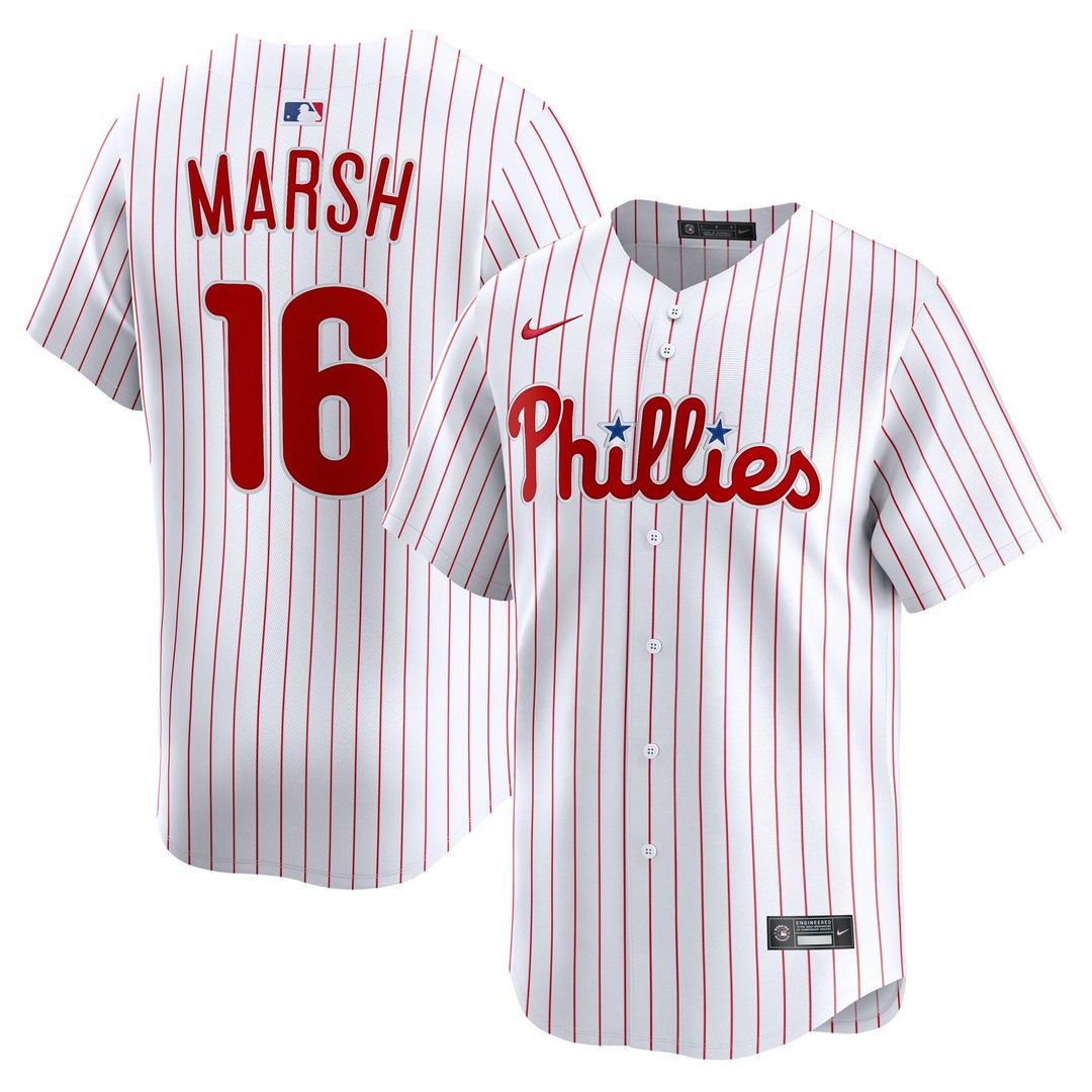 Philadelphia Phillies Brandon Marsh | Nike White Home Limited Player Jersey