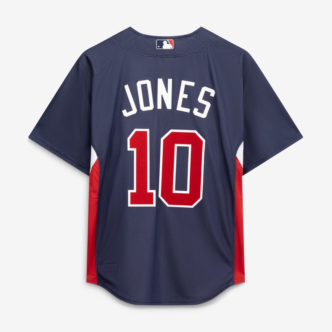 Atlanta Braves Chipper Jones | Mitchell & Ness Navy Authentic Batting Practice Jersey