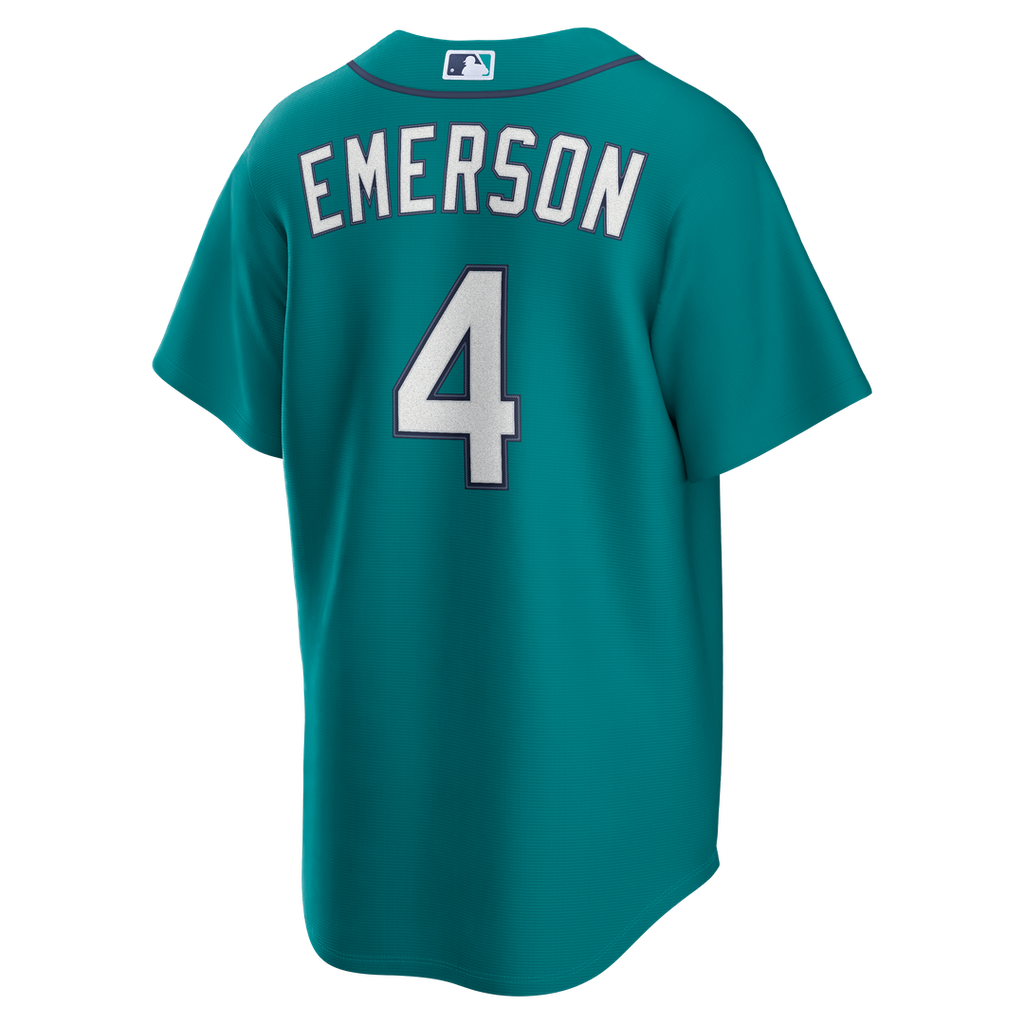 Seattle Mariners Colt Emerson | Nike Teal Alternate Replica Jersey