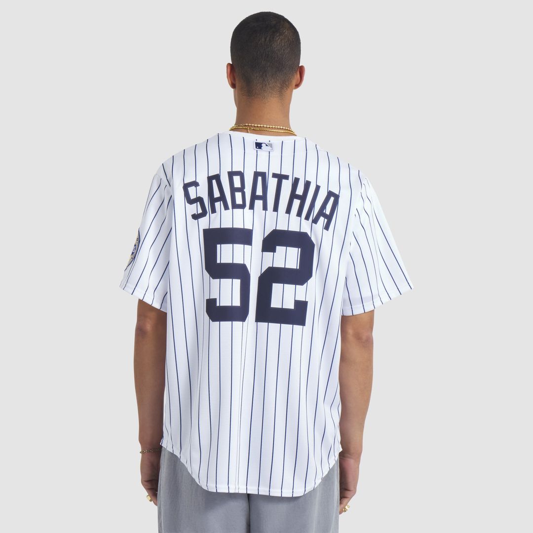 New York Yankees CC Sabathia | Nike White 2025 Baseball Hall of Fame Name & Number Retired Replica Jersey