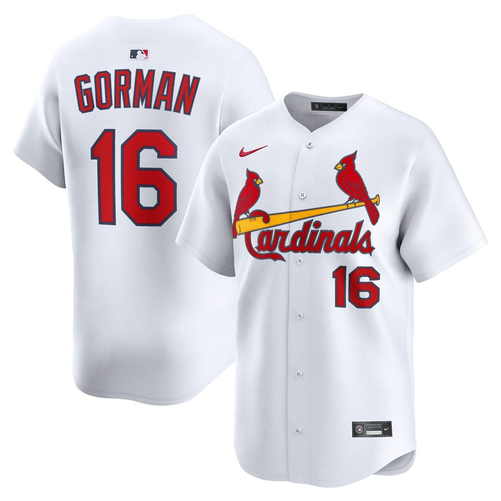 St. Louis Cardinals Nolan Gorman | Nike White Home Limited Player Jersey