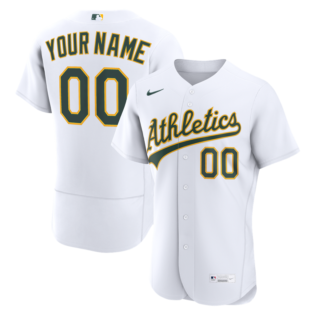 Athletics | Nike White Home Authentic Custom Jersey