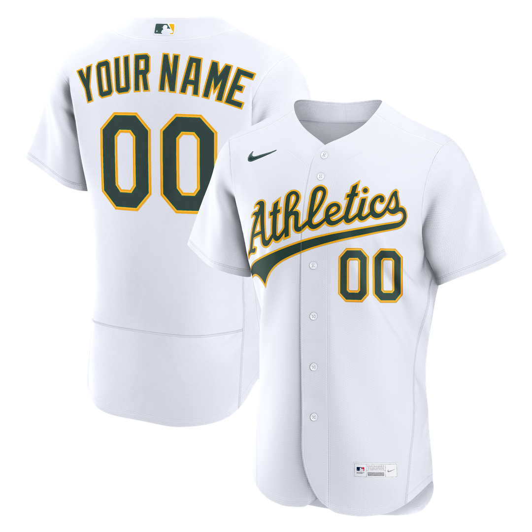 Athletics | Nike White Home Authentic Custom Jersey