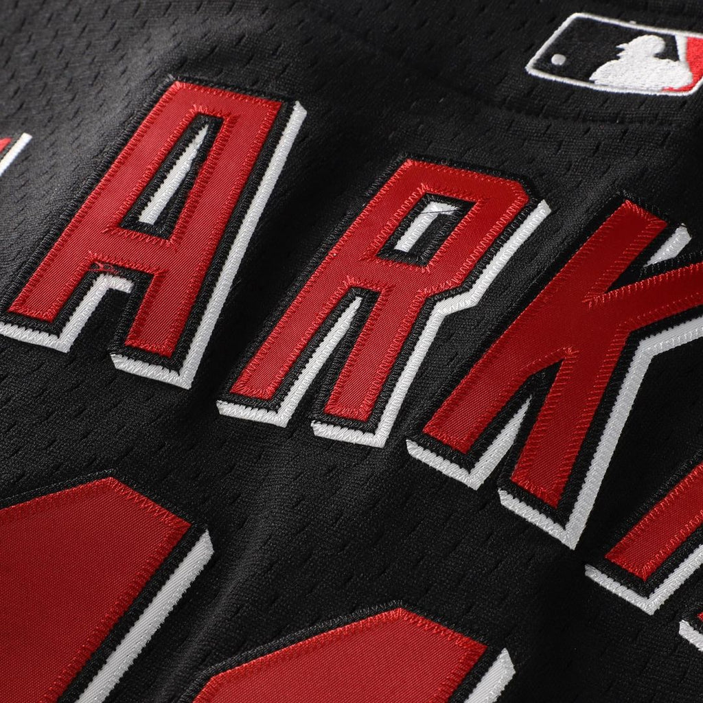 Cincinnati Reds Barry Larkin | Mitchell & Ness Black Cooperstown Collection Mesh Batting Practice Button-Up Jersey