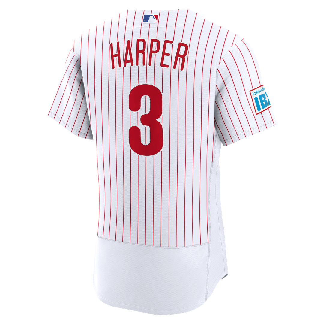 Philadelphia Phillies Bryce Harper | Nike Cream Alternate Authentic Sponsor Patch Jersey