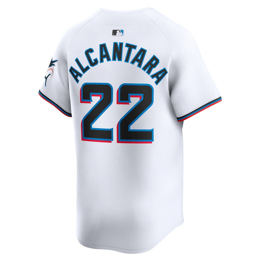 Miami Marlins Sandy Alcantara | Nike White Home Limited Player Jersey