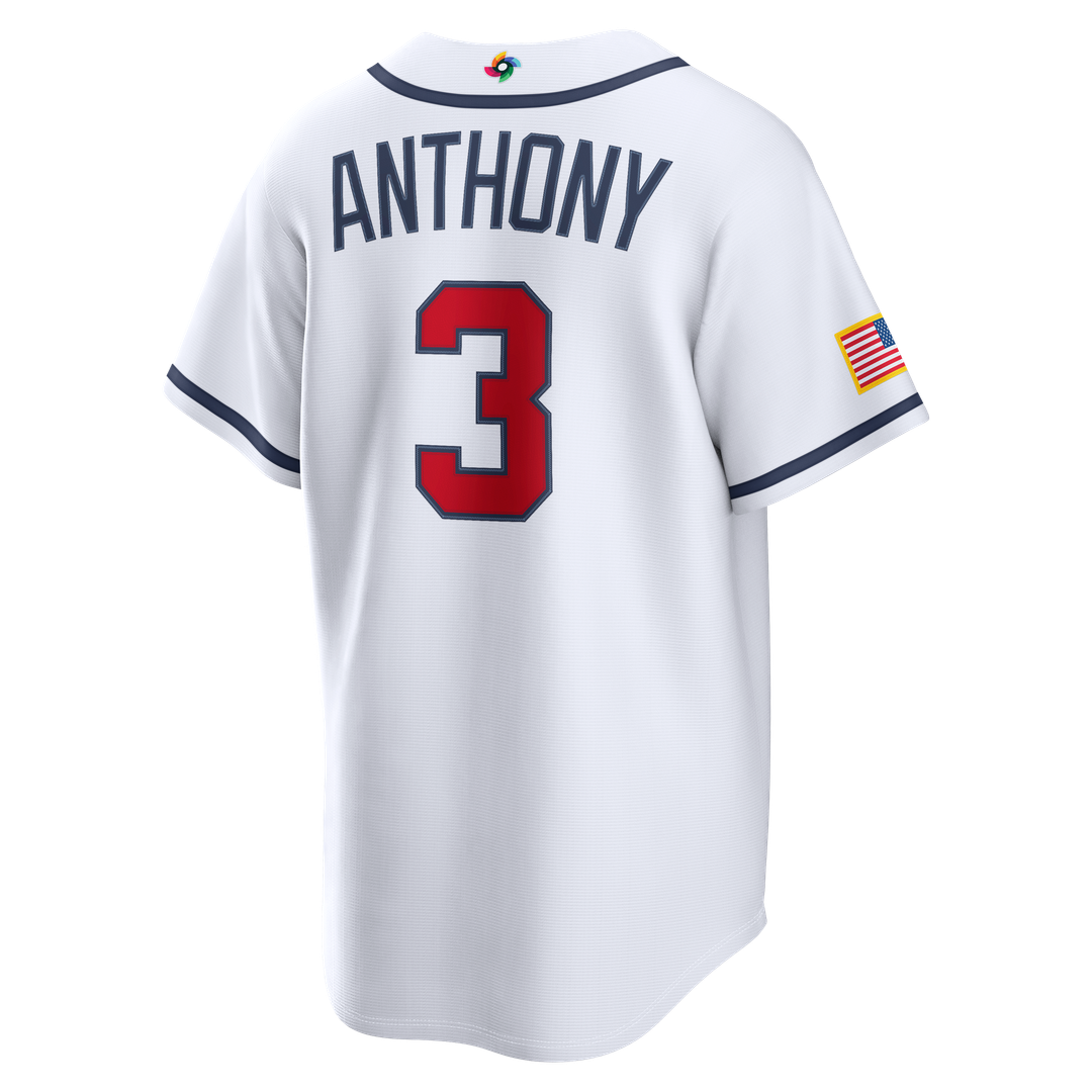 USA Baseball Roman Anthony | Nike White 2026 World Baseball Classic Home Stadium Jersey