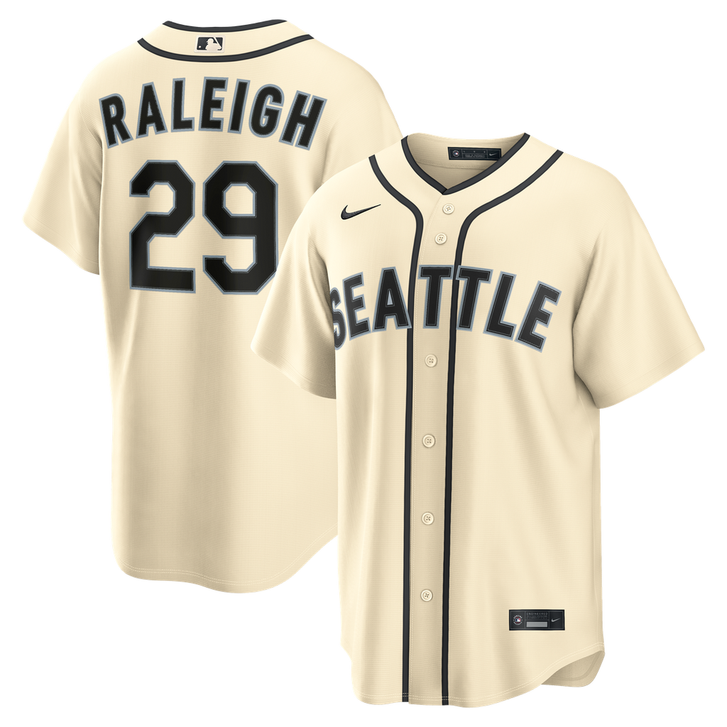 Seattle Mariners Cal Raleigh | Nike Cream Alternate Replica Jersey