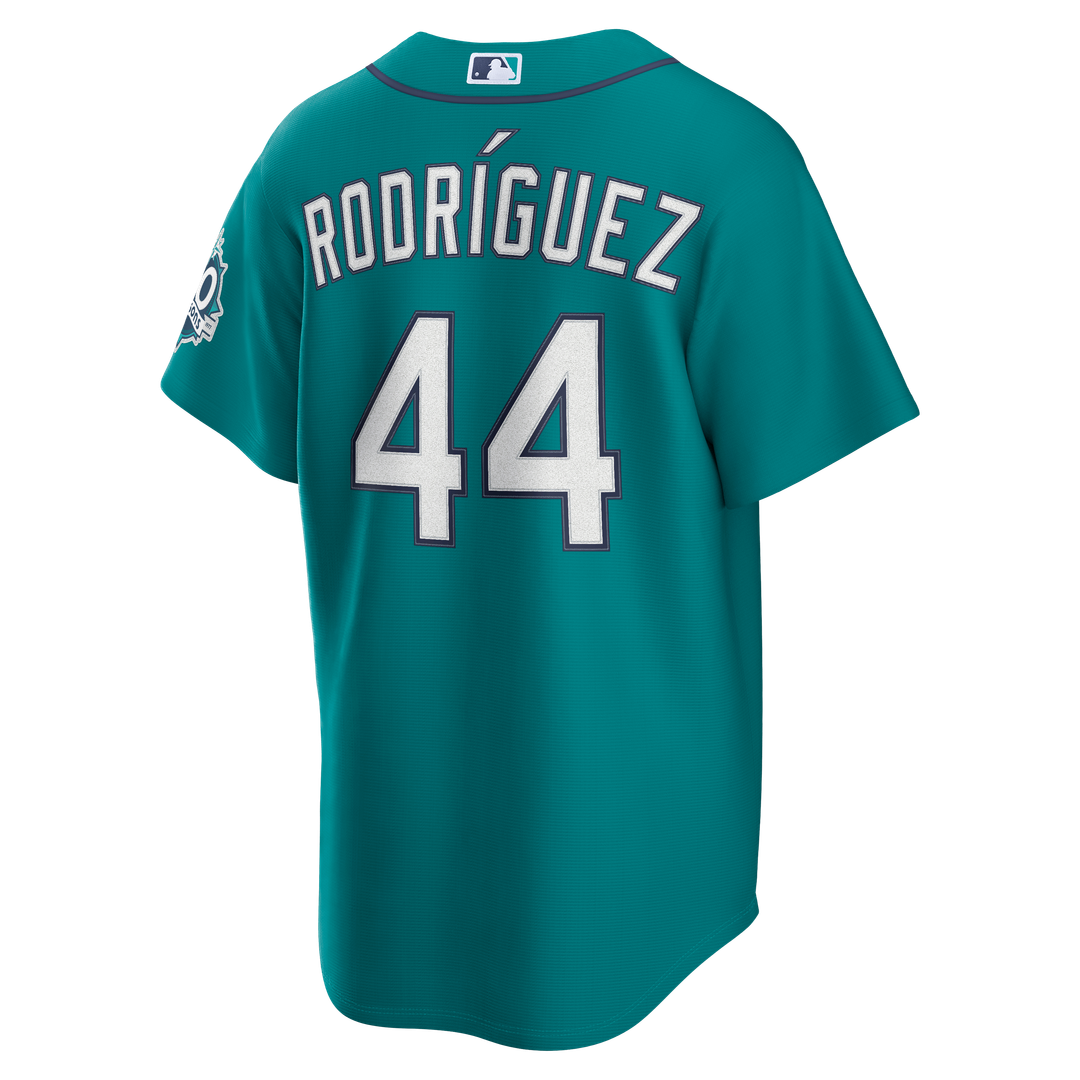 Seattle Mariners Julio Rodríguez | Nike Teal Alternate Stadium 50th Season Patch Jersey
