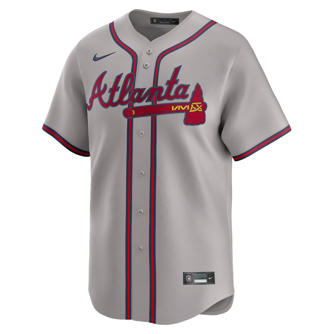 Atlanta Braves Ozzie Albies | Nike Gray Road Limited Player Jersey