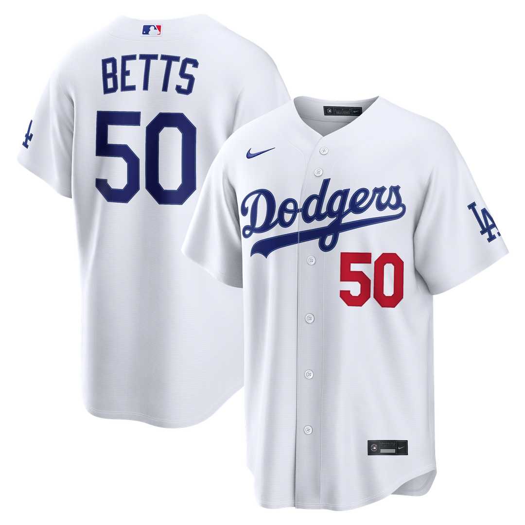Los Angeles Dodgers Mookie Betts | Nike Gray Stadium Jersey