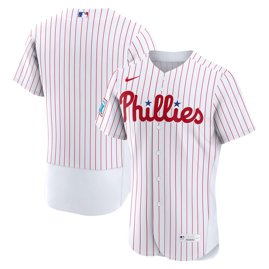 Philadelphia Phillies | Nike White Home Sponsor Patch Authentic Jersey